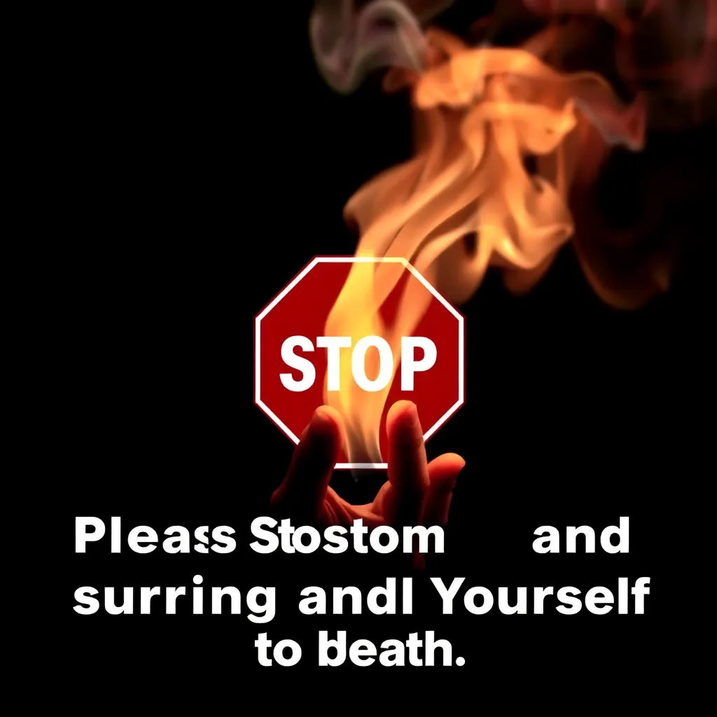 Please Stop Smoking And Burning Yourself To Death