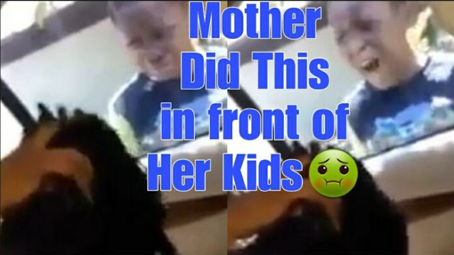 In front of her children, a mother did this (Video Inside)