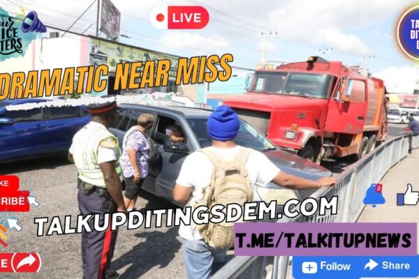 Brave Woman Survives Collision on Constant Spring Road! Dramatic Near Miss